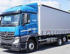 Mercedes-Benz curtainsider truck Actros 2540 , E6 , 6x2 , BDF , Tarpulin 18 EPAL , 2,55m height ,